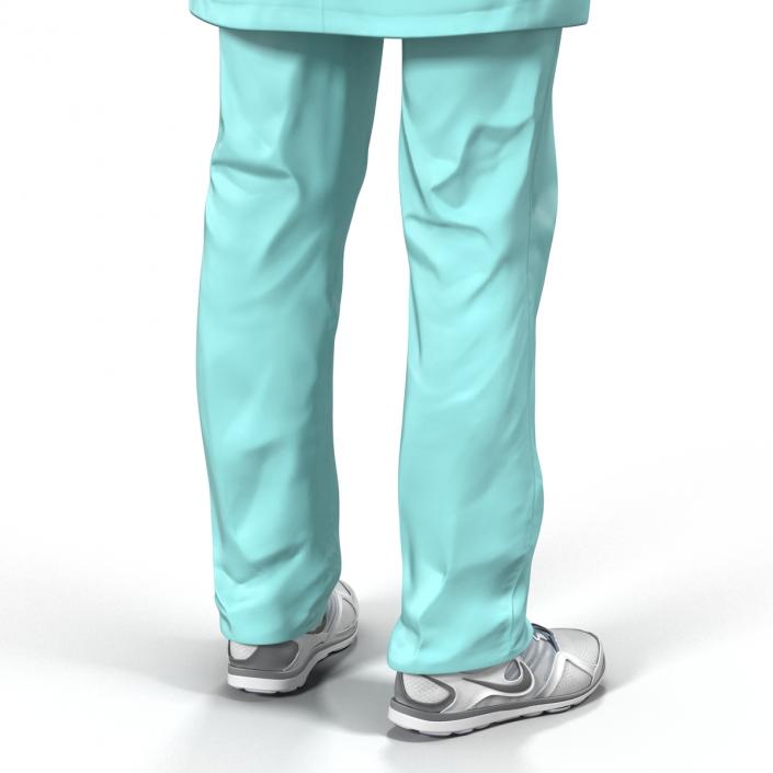 3D model Female Surgeon Mediterranean Rigged