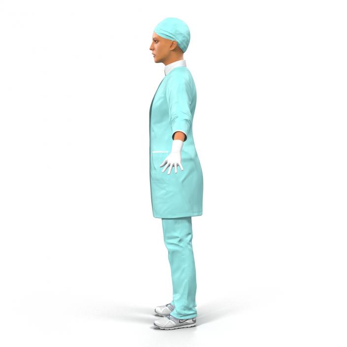 Female Surgeon Mediterranean Rigged 2 3D