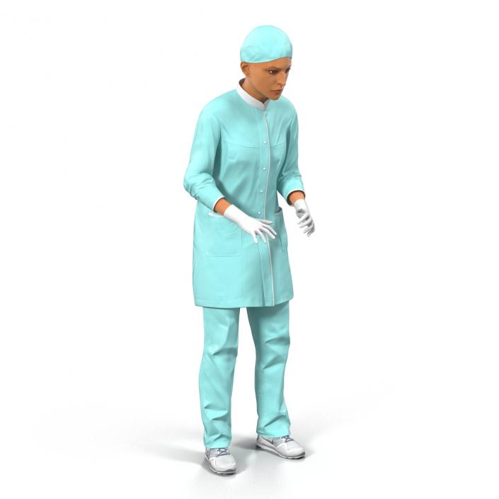 Female Surgeon Mediterranean Rigged 2 3D