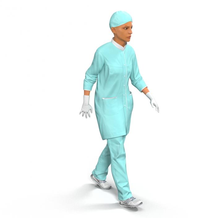 Female Surgeon Mediterranean Rigged 2 3D