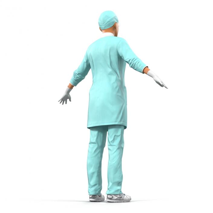 Female Surgeon Mediterranean Rigged 2 3D