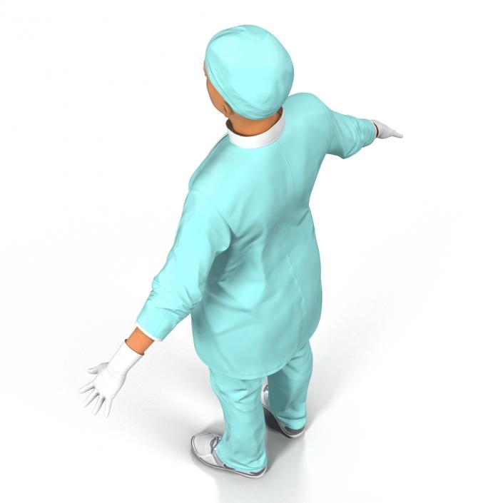 Female Surgeon Mediterranean Rigged 2 3D