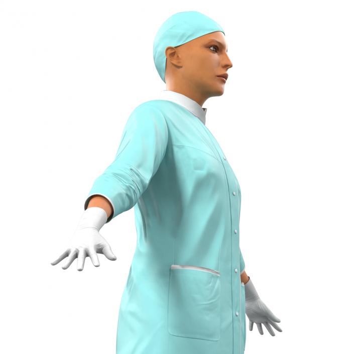 Female Surgeon Mediterranean Rigged 2 3D