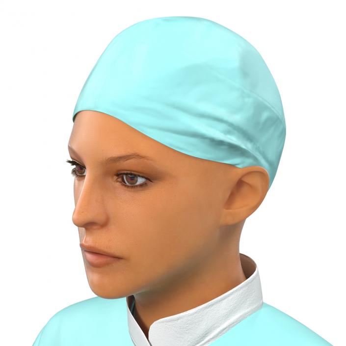 Female Surgeon Mediterranean Rigged 2 3D