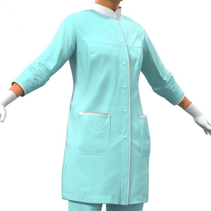 Female Surgeon Mediterranean Rigged 2 3D