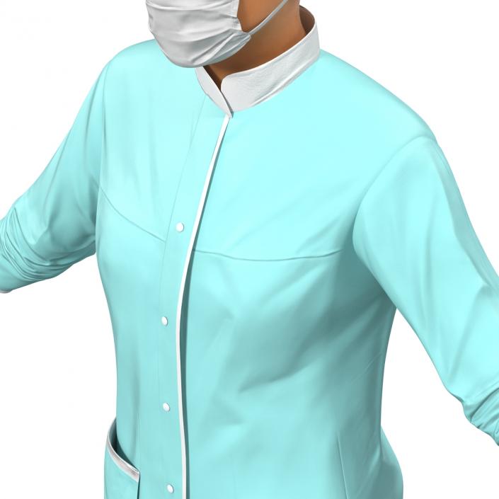 3D Female Surgeon Mediterranean model