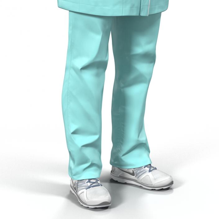 3D Female Surgeon Mediterranean model