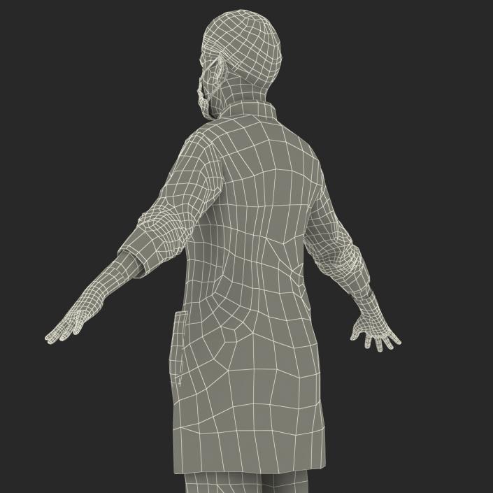 3D Female Surgeon Mediterranean model