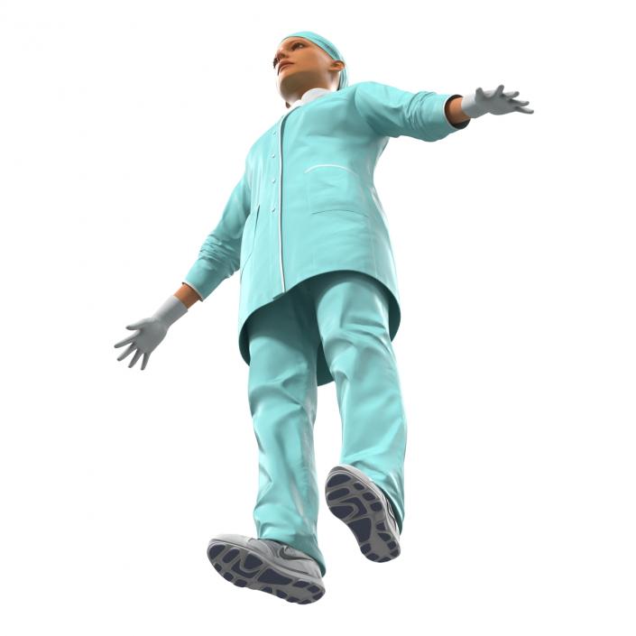 3D model Female Surgeon Mediterranean 2