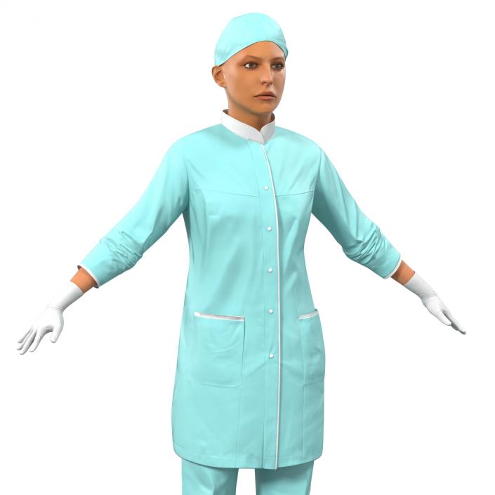 3D model Female Surgeon Mediterranean 2