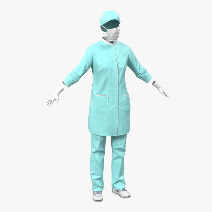 3D model Female Surgeon Dress