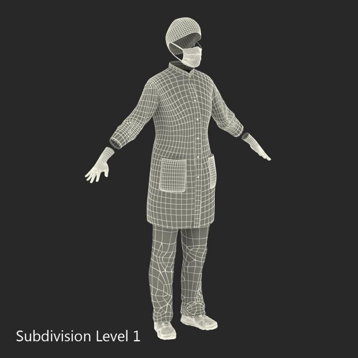 3D model Female Surgeon Dress