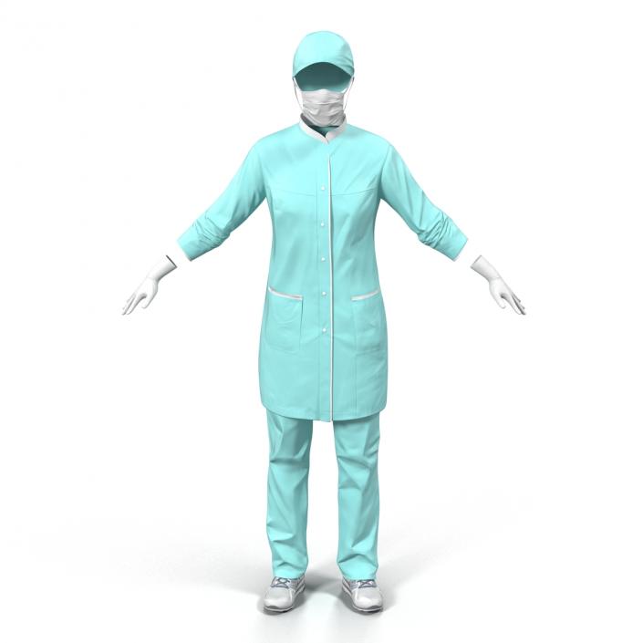 3D model Female Surgeon Dress