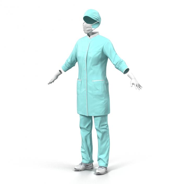 3D model Female Surgeon Dress