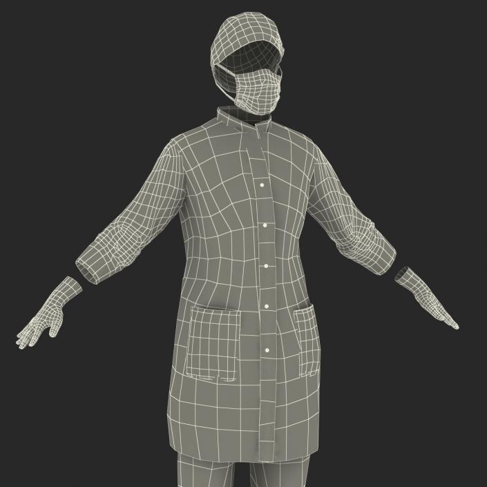 3D model Female Surgeon Dress