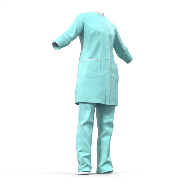 Female Surgeon Dress 4 3D