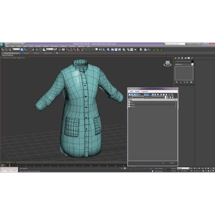 Female Surgeon Dress 5 3D