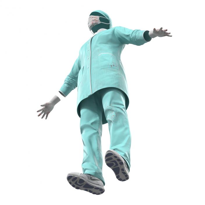 3D Female Surgeon Dress with Blood