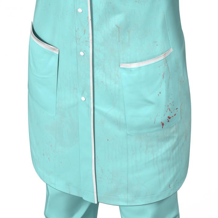 3D Female Surgeon Dress with Blood