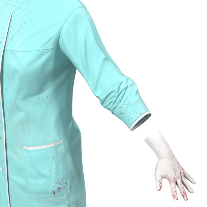 3D Female Surgeon Dress with Blood