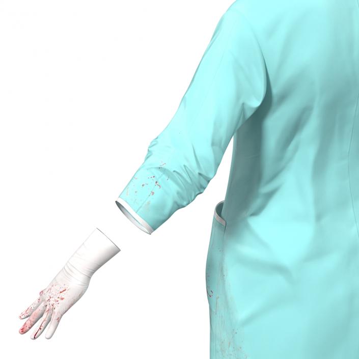 3D Female Surgeon Dress with Blood