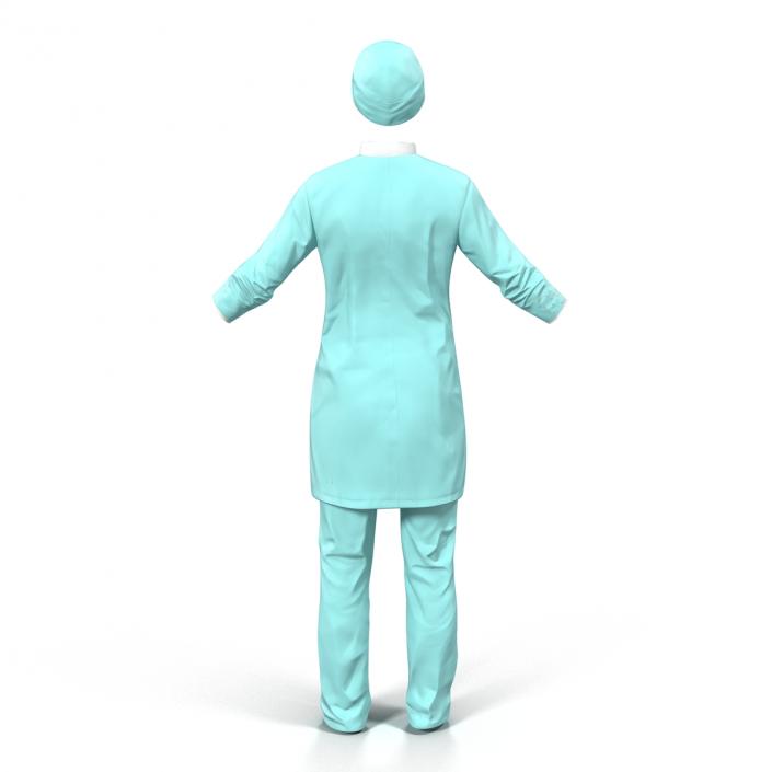 3D Female Surgeon Dress with Blood 3 model