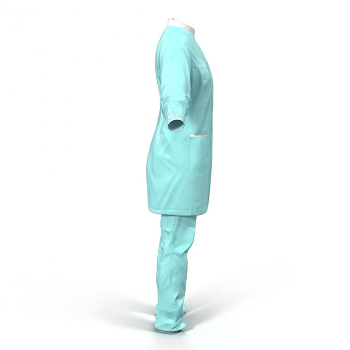 3D Female Surgeon Dress with Blood 4 model