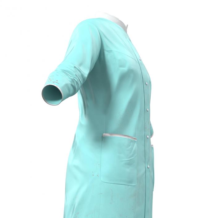 3D Female Surgeon Dress with Blood 4 model