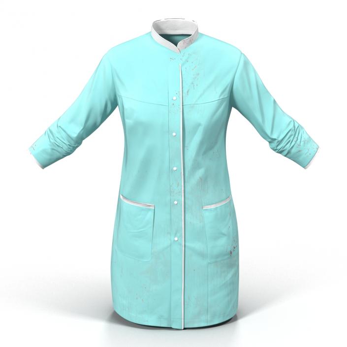 3D Female Surgeon Dress with Blood 5 model