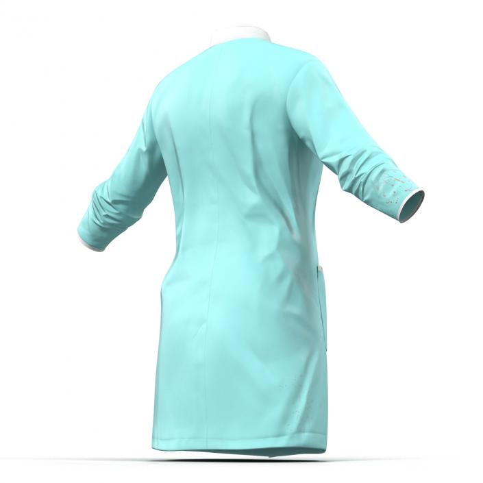 3D Female Surgeon Dress with Blood 5 model