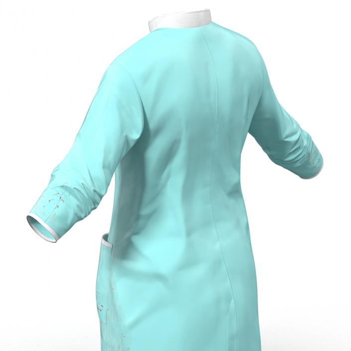 3D Female Surgeon Dress with Blood 5 model