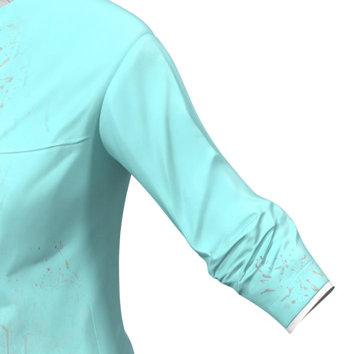 3D Female Surgeon Dress with Blood 5 model