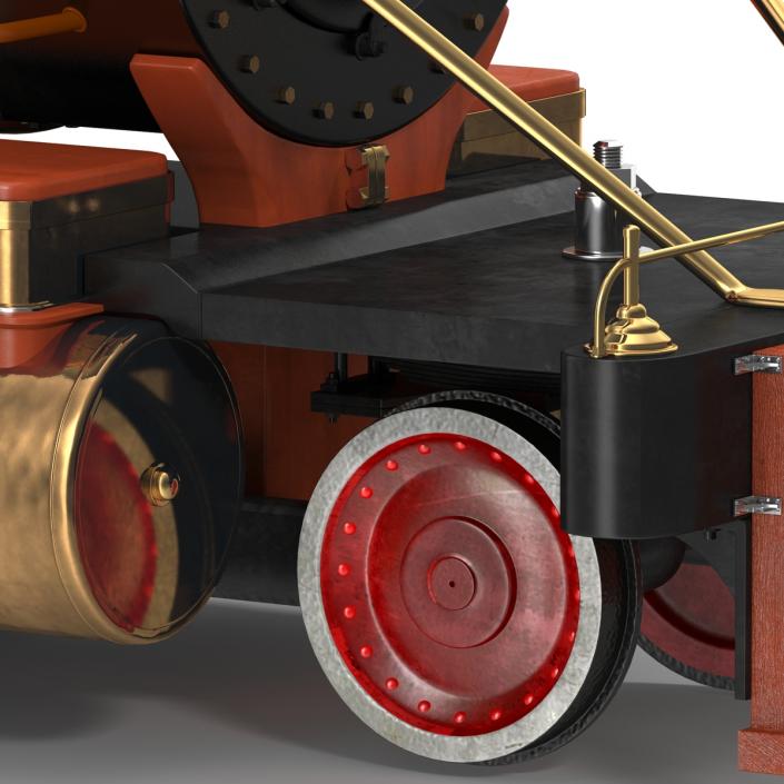 Steam Train with Wagon 2 3D model