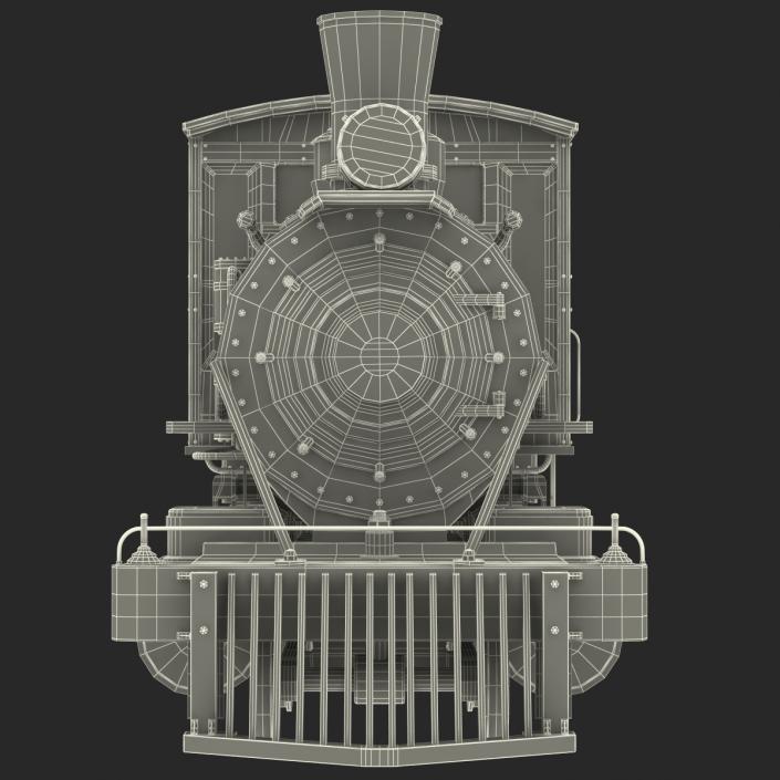 Steam Train with Wagon 2 3D model