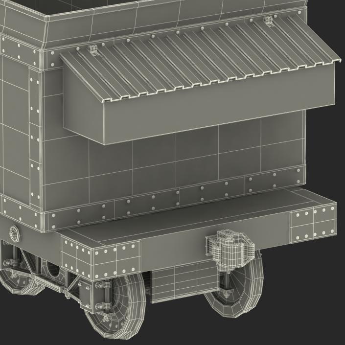 Steam Train with Wagon 2 3D model