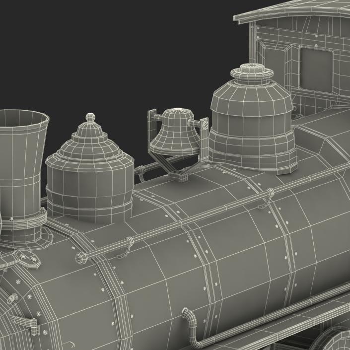 Steam Train with Wagon 2 3D model