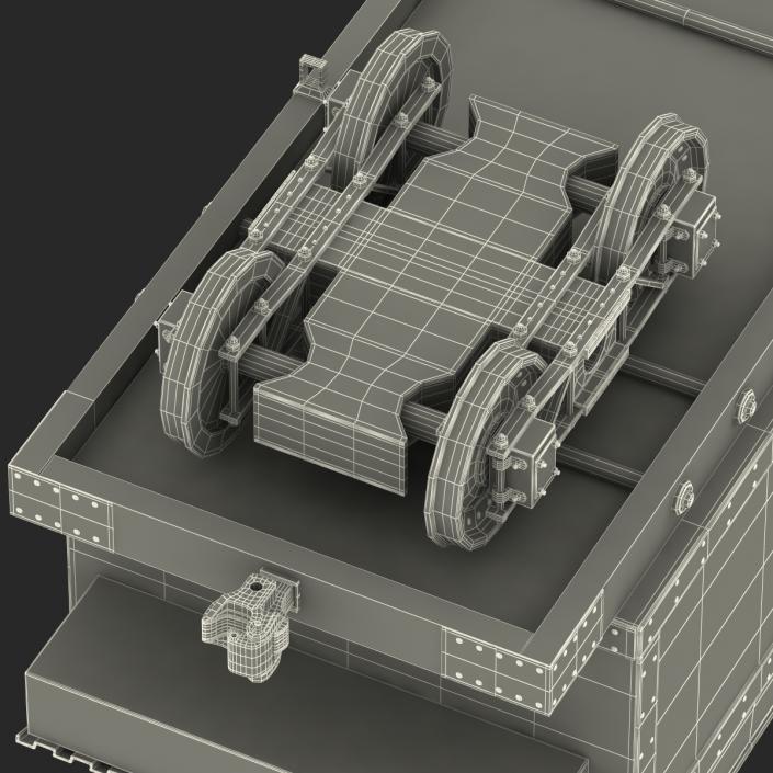 Steam Train with Wagon 2 3D model