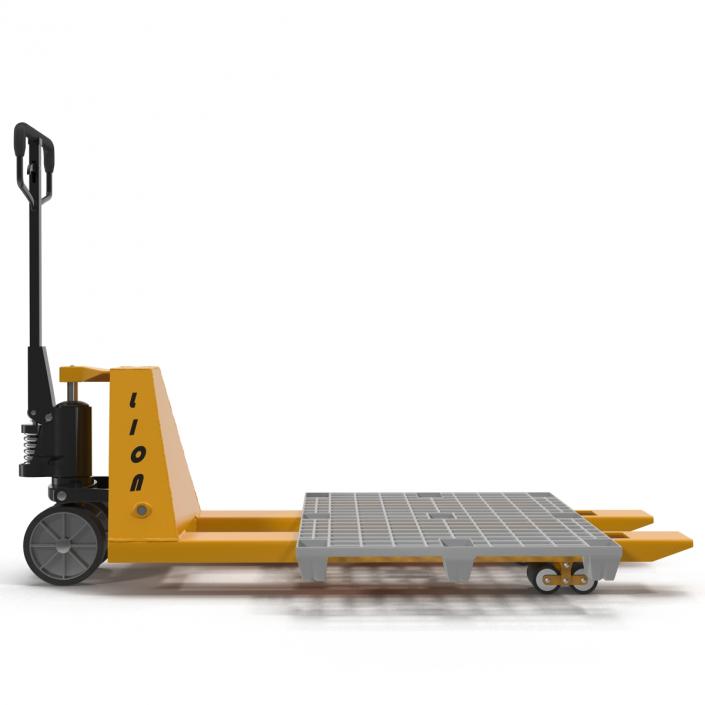 Pallet Jack and Plastic Pallet 2 3D