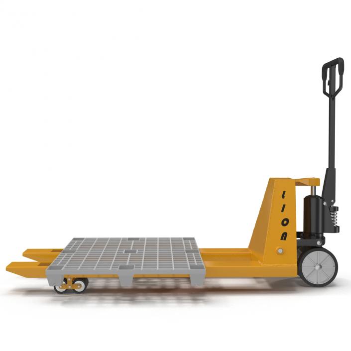 Pallet Jack and Plastic Pallet 2 3D