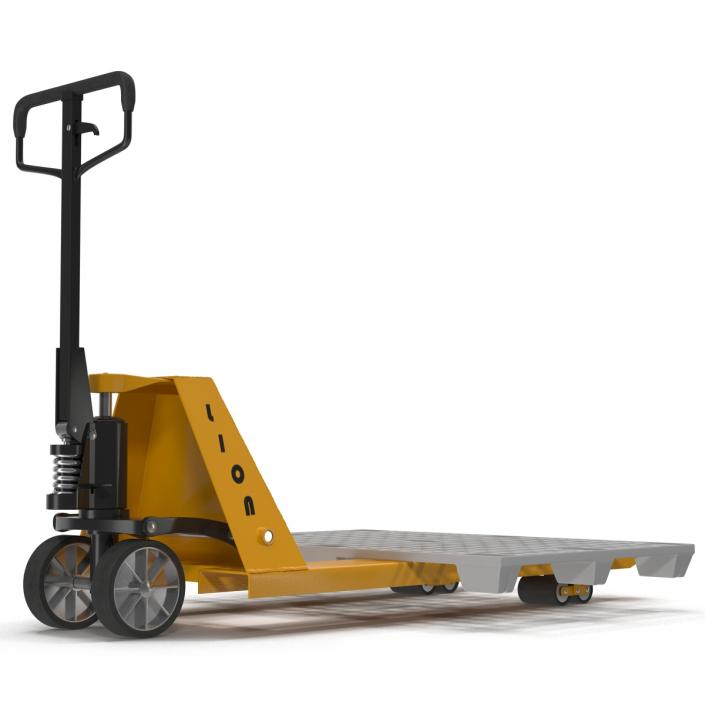 Pallet Jack and Plastic Pallet 2 3D