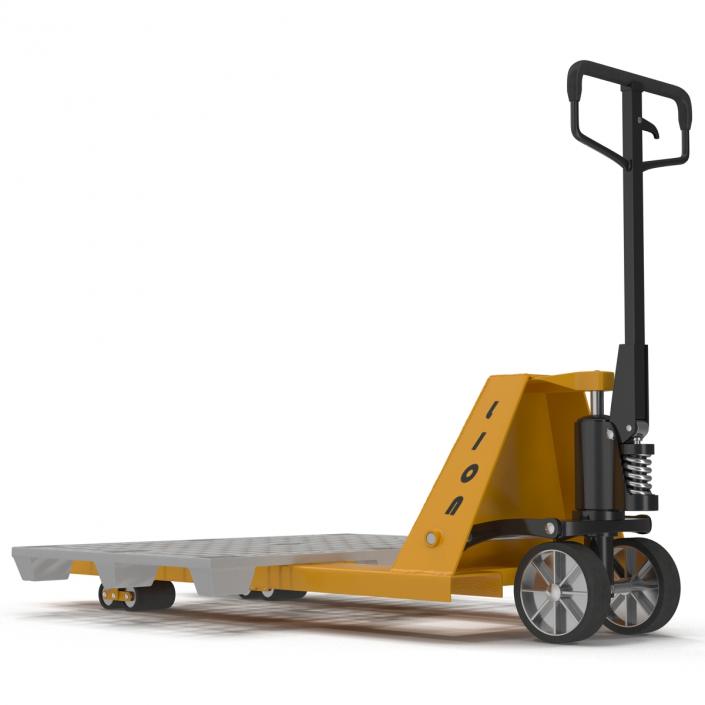 Pallet Jack and Plastic Pallet 2 3D