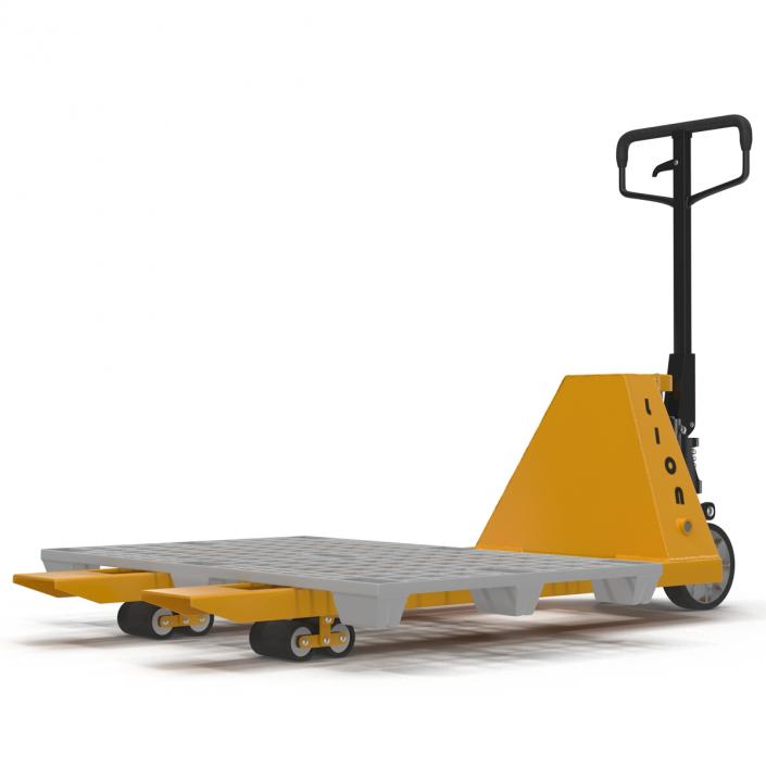 Pallet Jack and Plastic Pallet 2 3D