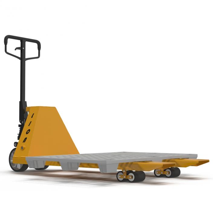 Pallet Jack and Plastic Pallet 2 3D