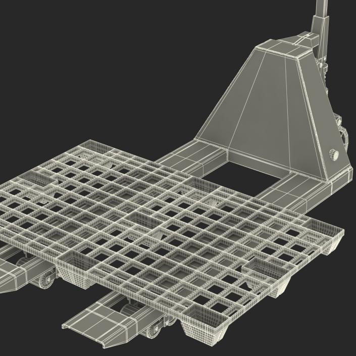 Pallet Jack and Plastic Pallet 2 3D