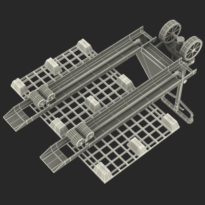 Pallet Jack and Plastic Pallet 2 3D