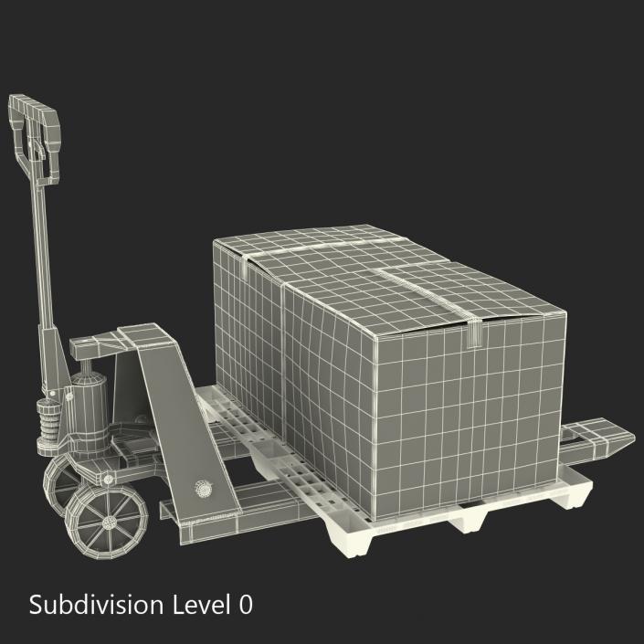 3D Pallet Jack and Plastic Pallet 2 3D Models Set