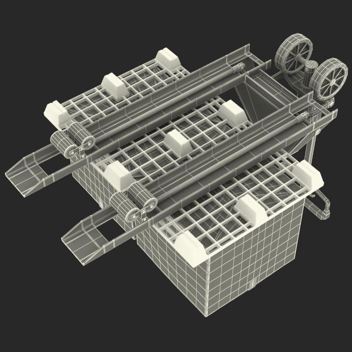 3D Pallet Jack and Plastic Pallet 2 3D Models Set