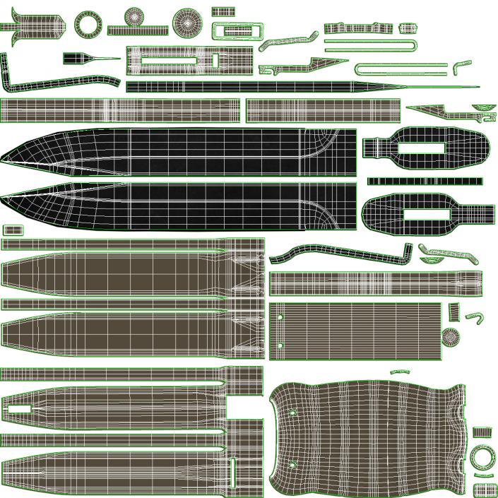 3D Glock FM 78 Knife Set