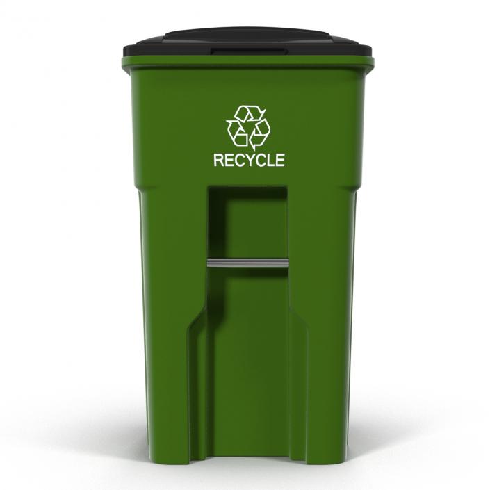 3D Wheeled Recycling Container with Lid