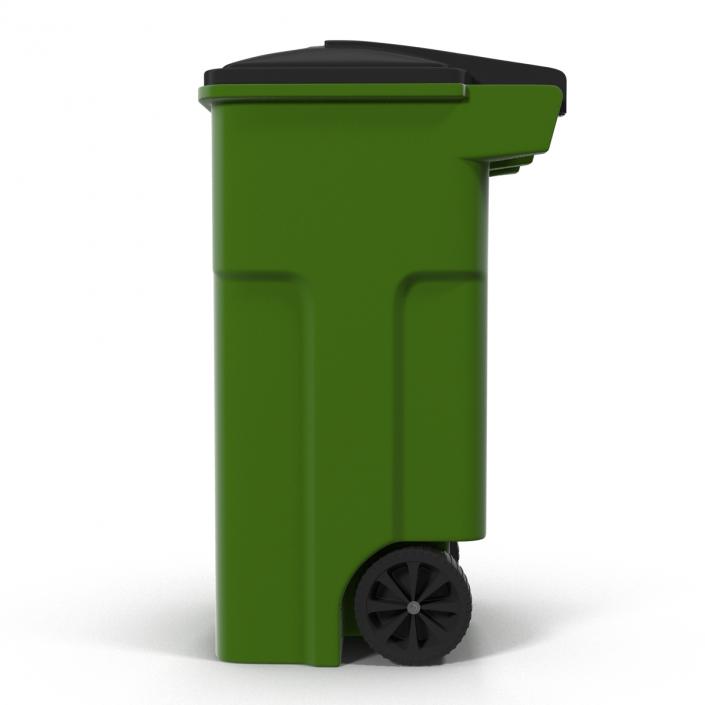 3D Wheeled Recycling Container with Lid